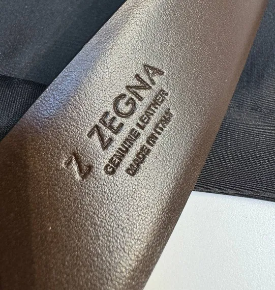 Двусторонний мужской ремень ZEGNA, 3,5 мм, чёрный