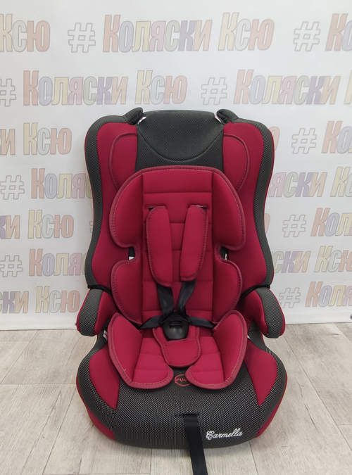 Автокресло детское Carmello группа 1/2/3 (9-36) 39 deep red-black dot