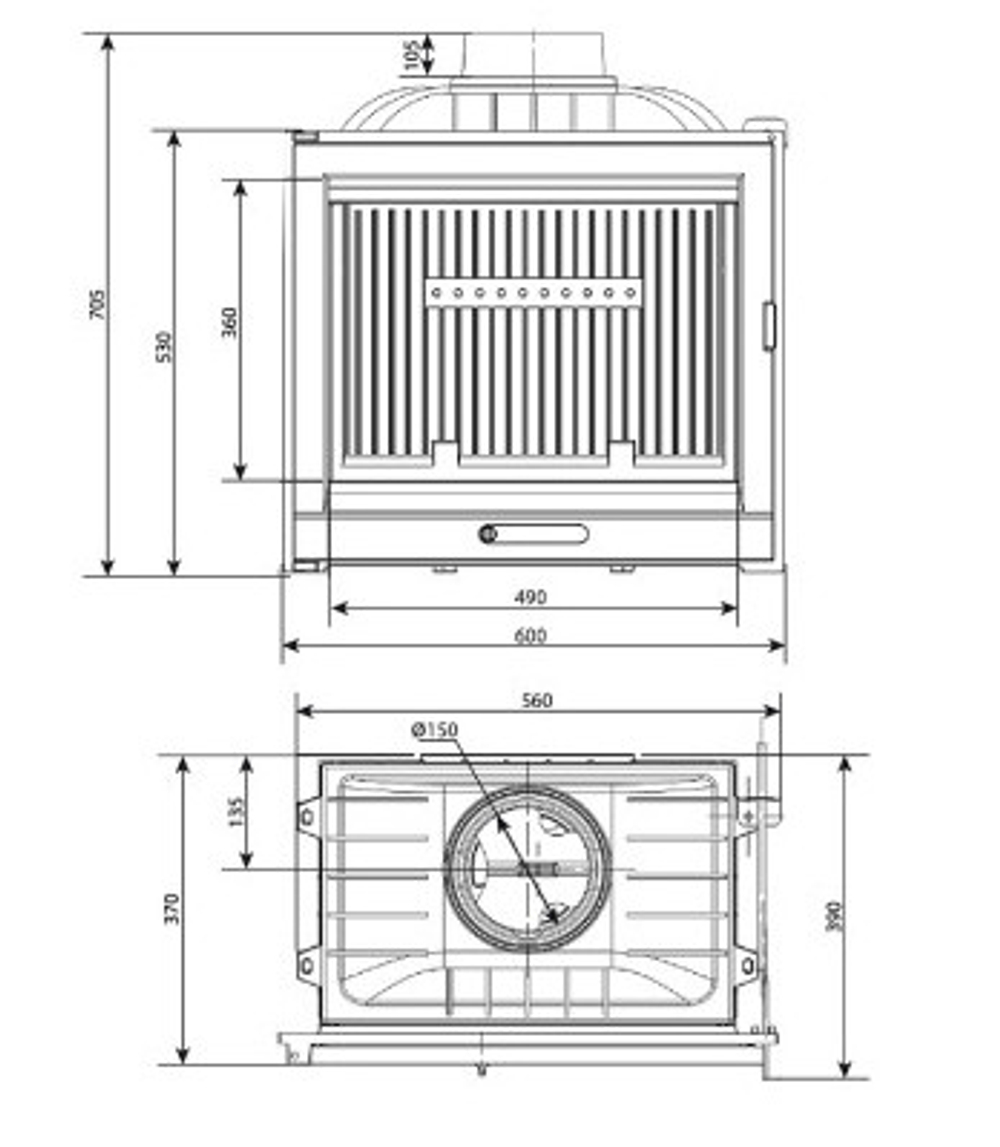 Каминная топка EVEREST U10 (25210)