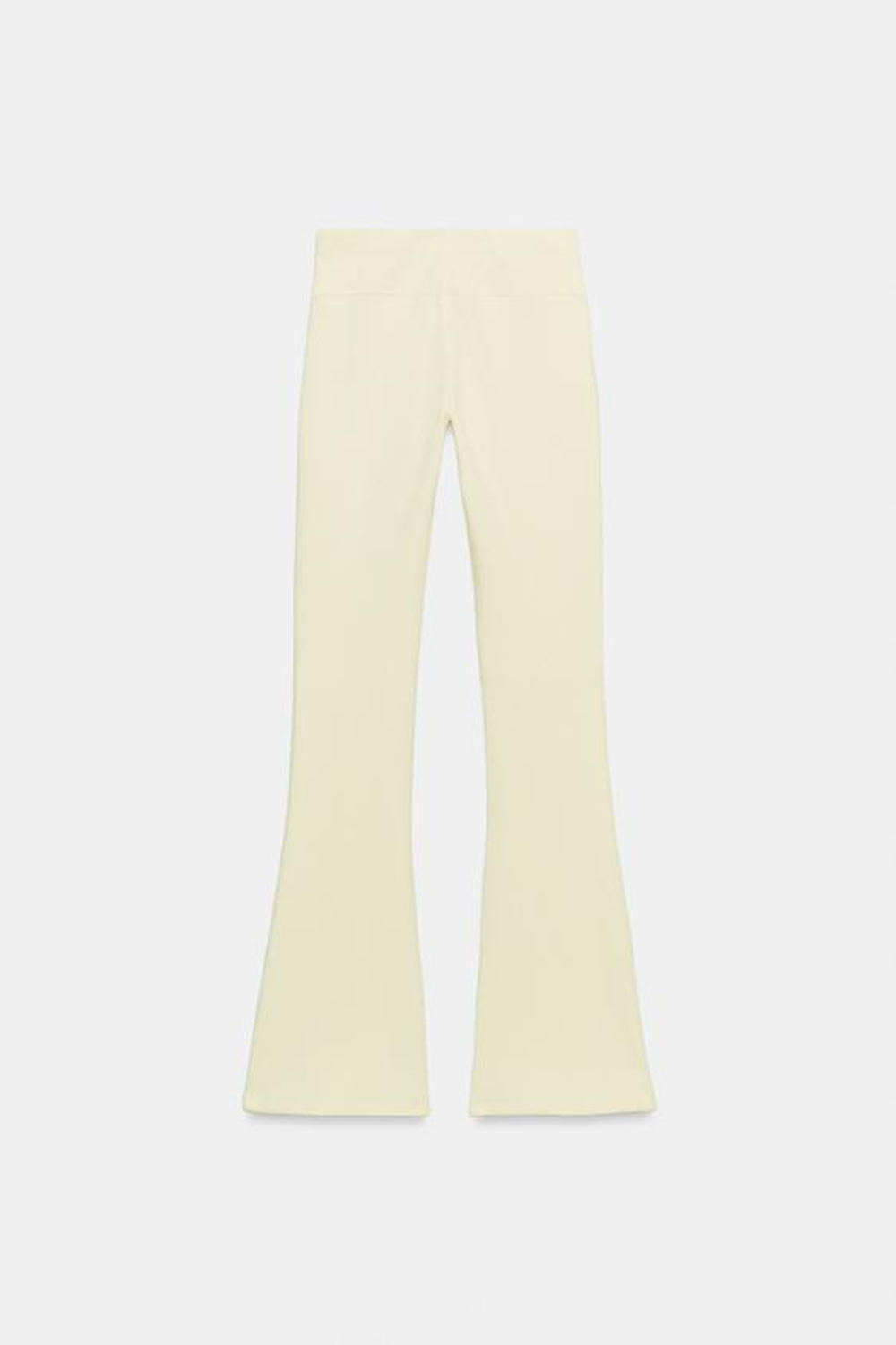 ZARA БРЮКИ FLARE ИЗ ФЛИСА, ЖЕЛТЫЙ