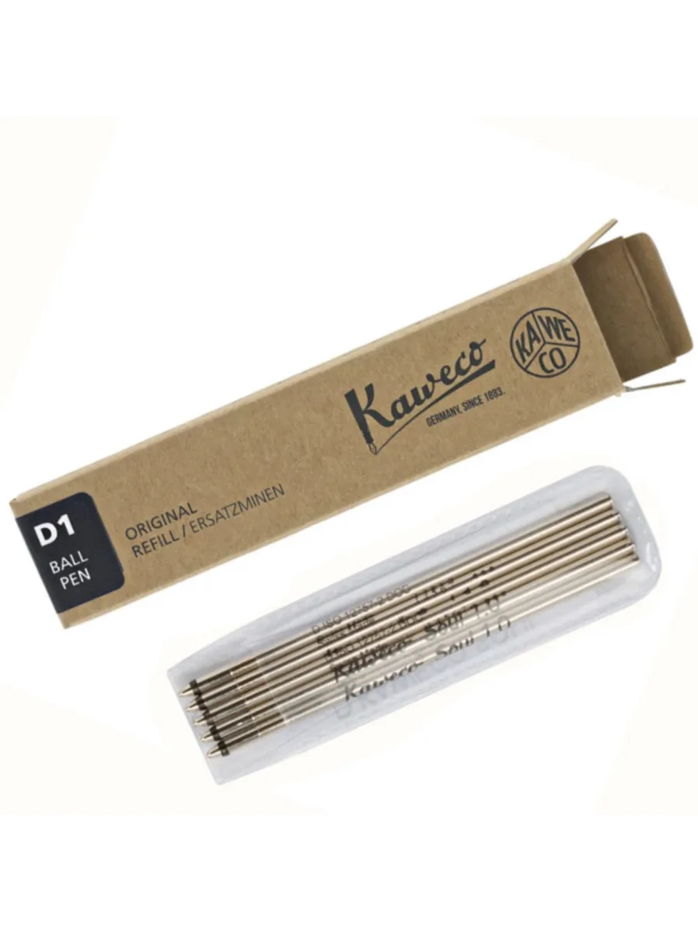 Набор стержней для шариковых ручек Kaweco D1 5 шт 1.0 мм черный (10000371)
