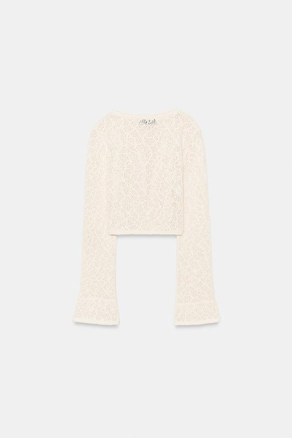 КРОП-ТОП ИЗ ТРИКОТАЖА С УЗОРОМ «ПОИНТЕЛЛ» - ZARA