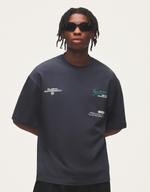Мужская футболка boxy fit с коротким рукавом и принтом - BERSHKA