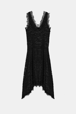 ZARA ПЛАТЬЕ С КРУЖЕВОМ — ZW COLLECTION, ЧЕРНЫЙ