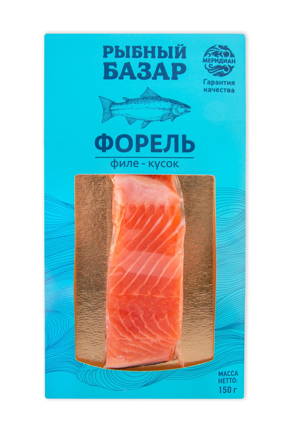 Форель филе-кусок слабосолен.Рыбный Базар 150гр