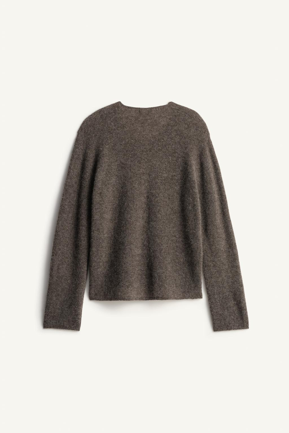 ZARA ДЖЕМПЕР СВОБОДНОГО КРОЯ С ФАКТУРОЙ, КОРИЧНЕВЫЙ
