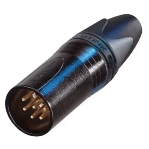 Neutrik NC6MXX-B кабельный разъем XLR female черненый корпус, золоченые контакты 6 контактов