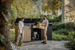 Уличный ящик пластиковый Keter Horizontal Narrow brown 2020 л