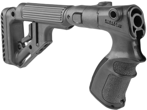 Складной приклад со щекой на Remington 870, черный, FAB Defense