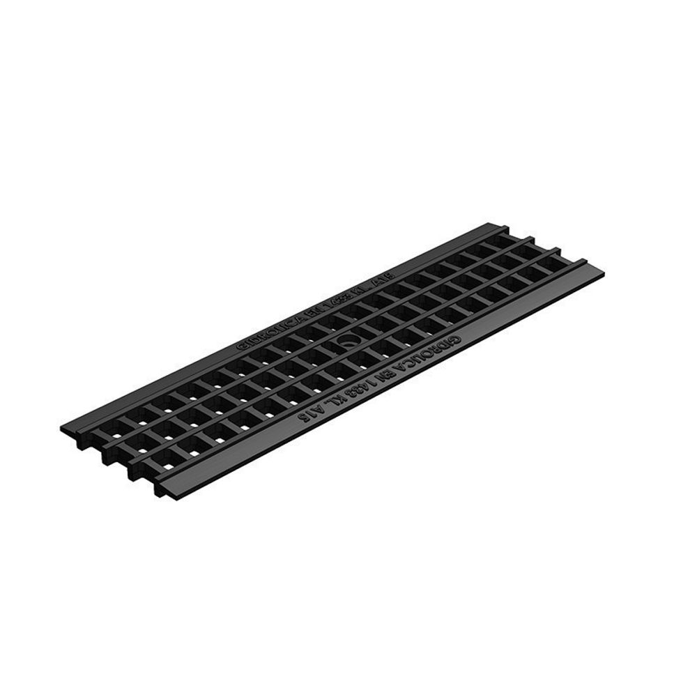 Ливневка Решетка Gidrolica Standart PB - 10х136х500 ячейстая пластиковая
