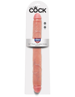 Телесный двусторонний фаллоимитатор 16 Thick Double Dildo - 40,6 см. (Цвет: телесный)