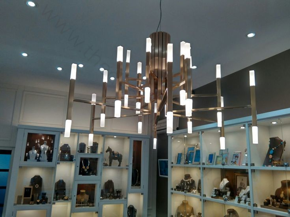 Pendant design lamp  THE LIGHT by Alma 60 lampshades (Nickel)