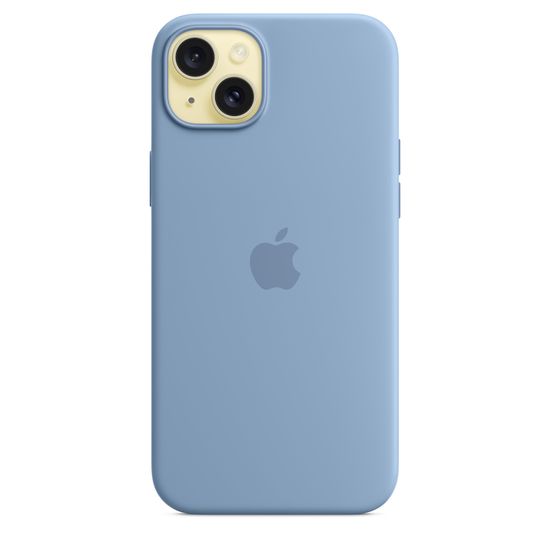 Силиконовый чехол Apple для iPhone 15 Plus MagSafe Голубой