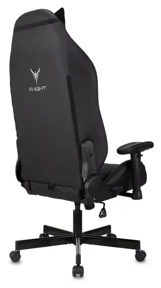 Кресло игровое Knight Neon черный соты экокожа с подголов. крестов. металл