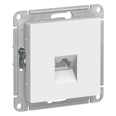 ATLASDESIGN РОЗЕТКА компьютерная RJ45 кат. 5e, механизм, БЕЛЫЙ