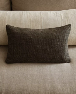 ZARA HOME НАВОЛОЧКА ДЛЯ ДЕКОРАТИВНОЙ ПОДУШКИ С КОНТРАСТНЫМИ ПОЛОСКАМИ, ЧЕРНЫЙ