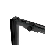 Душевая дверь Слим Софт (Slim Soft) VDS-1SS140CLB, 1400, черный, стекло прозрачное,