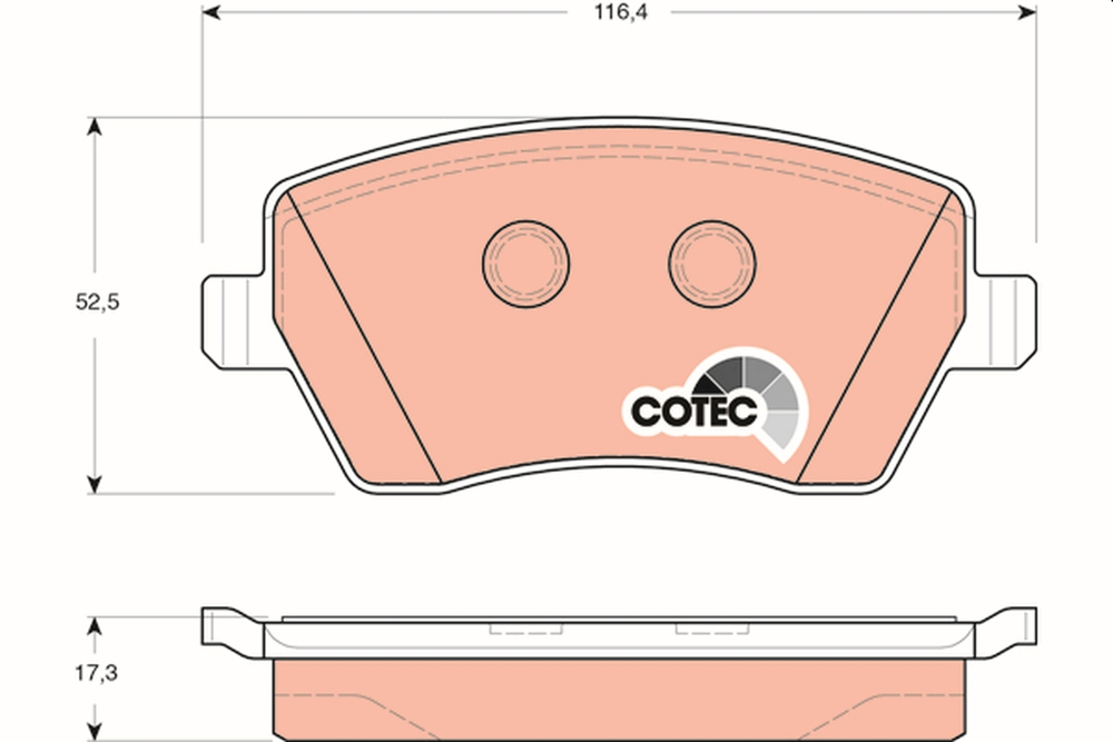 TRW - GDB3332-TRW - Brake Pad Set, disc brake