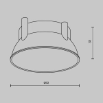 Декоративная рамка-отражатель для светильников серии Альфа / Alfa LED латунь, Ring12-15W-RD-BS. TM Maytoni