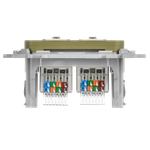 FLITE Розетка 2-местная компьютерная RJ45 категория 5Е UTP РК5е-2-0-ФлО оливковый IEK