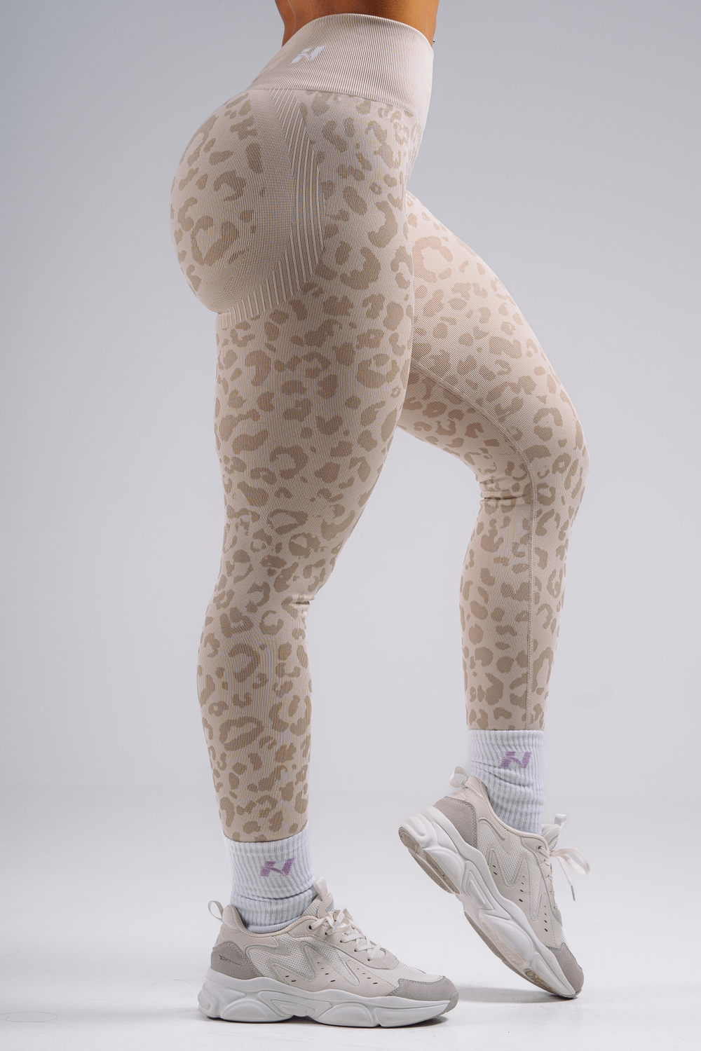 Леггинсы Push-Up Compression Leopard Leggings PRIMAL 849 Кремовые