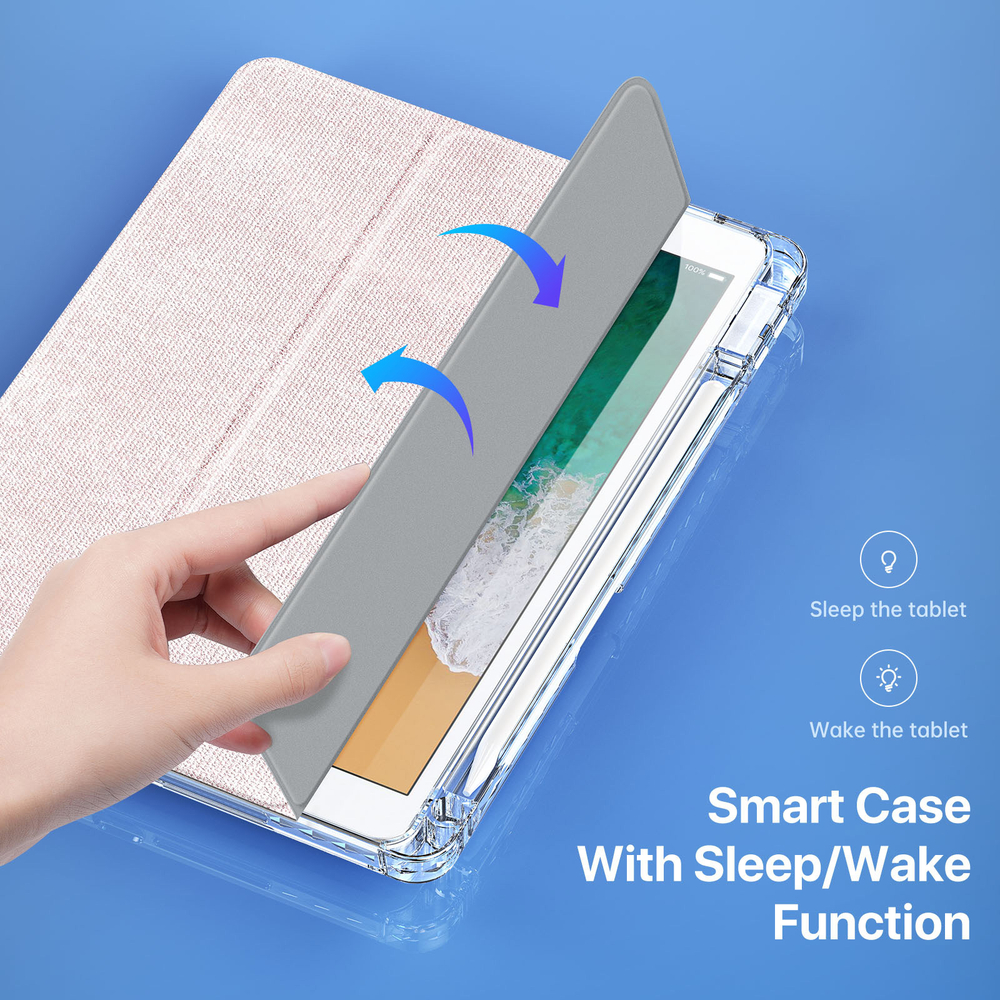 Чехол книжка розового цвета от Dux Ducis для iPad 7, 8, 9, (10.2), iPad Air 3, iPad Pro 10.5 (2017), серия Unid Series Case
