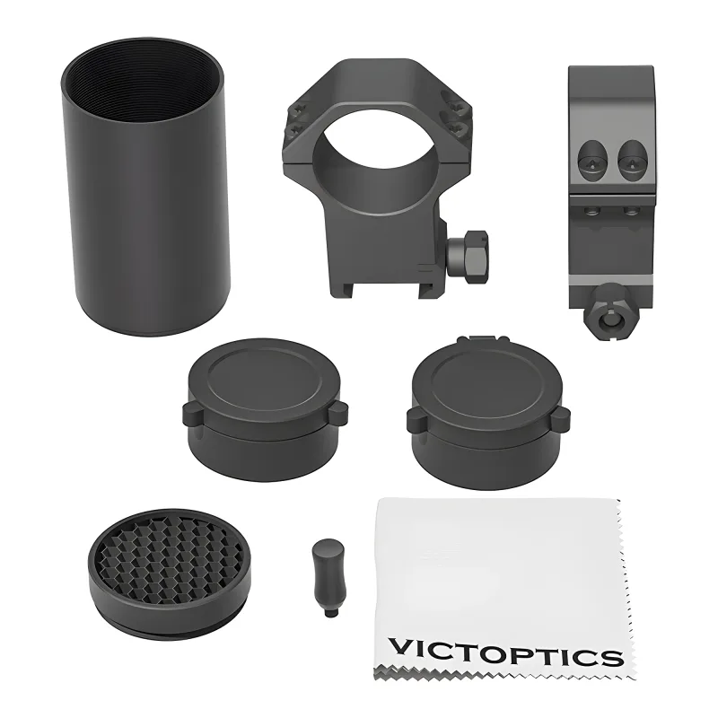 Прицел Vector Optics VictOptics SOI 4-12x40, AO, VNM-1 (MIL) - комплект поставки, бленда, кольца и аксессуары