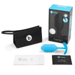 Голубая анальная пробка для ношения 12,7см b-Vibe Snug Plug 3 BV-009-TL