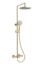 Душевая стойка Vincea Рондо (Rondo) VSFS-1R1BG с изливом, брашированное золото