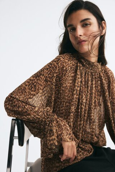 Шифоновая блуза со шнуровкой - H&M