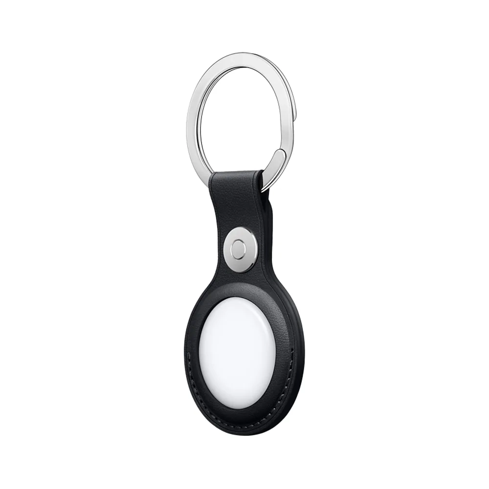 Кожаный брелок с заводным кольцом Apple Leather Key Ring для AirTag, Midnight (Темная ночь)