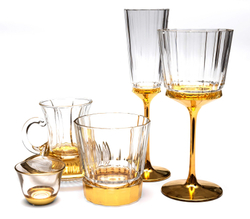 Набор стаканов MACASSAR TUMBLER6шт Cre Art Золотой / Прозрачный