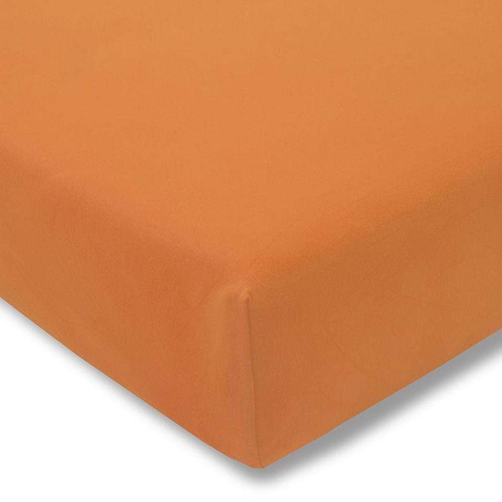 Простыня на резинке 200x200 Estella 360 orange оранжевая