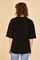 Qadın üçün geniş ölçülü qara  t-shirt Rainbow 10501027