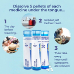 Boiron, Jet Lag Relief, гранулы для рассасывания, комбинированный набор, 3 тюбика по 80 гранул