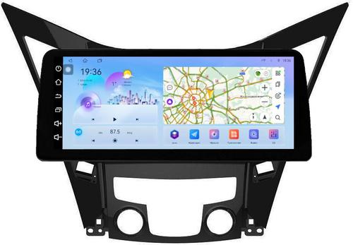 Магнитола для Hyundai Sonata 6 YF 2010-2013 - FarCar монитор 12.3" 2K QLED на Android 14, Быстрая, CarPlay, 4G SIM-слот