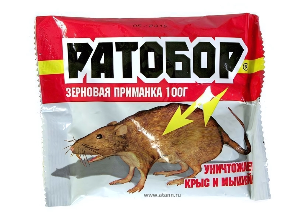 Ратобор зерно 100г от грызунов пакет