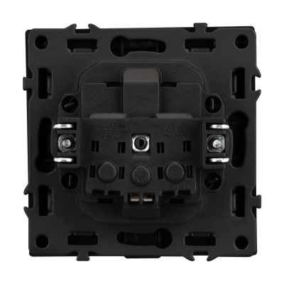 Механизм розетки влагозащищённый SCT-NOBE-MCP-SFPL-BK (230V, 16A) (Arlight, -)