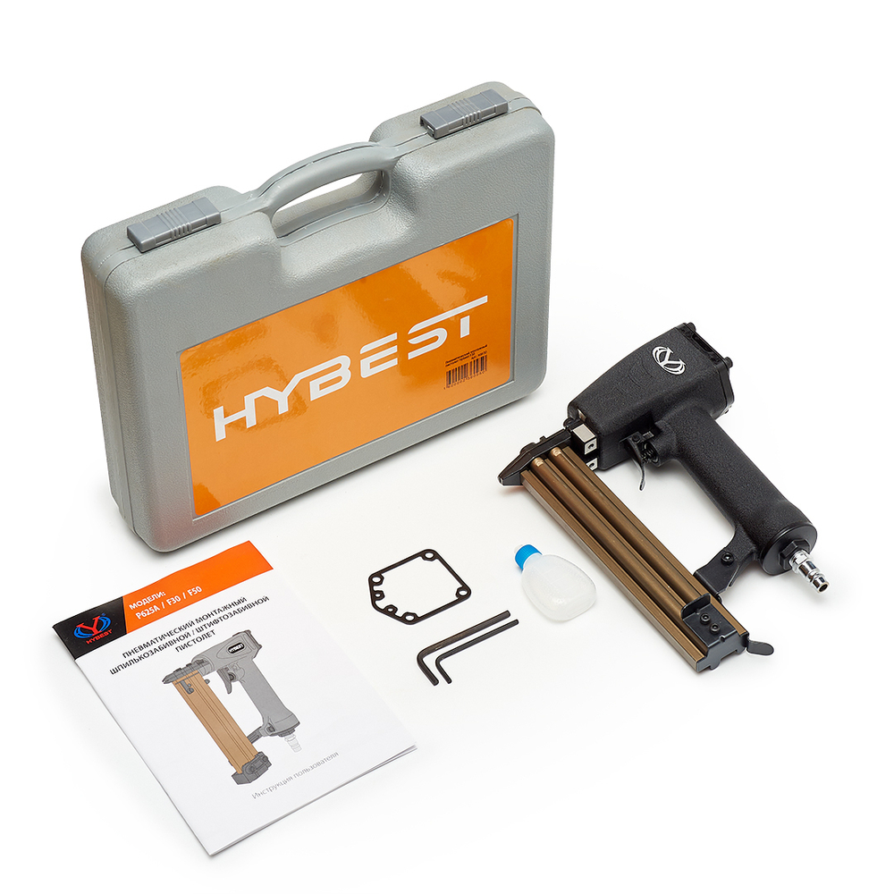Пистолет для забивания штифтов финишный Hybest F30 (пневматический, штифт тип F 18Ga)