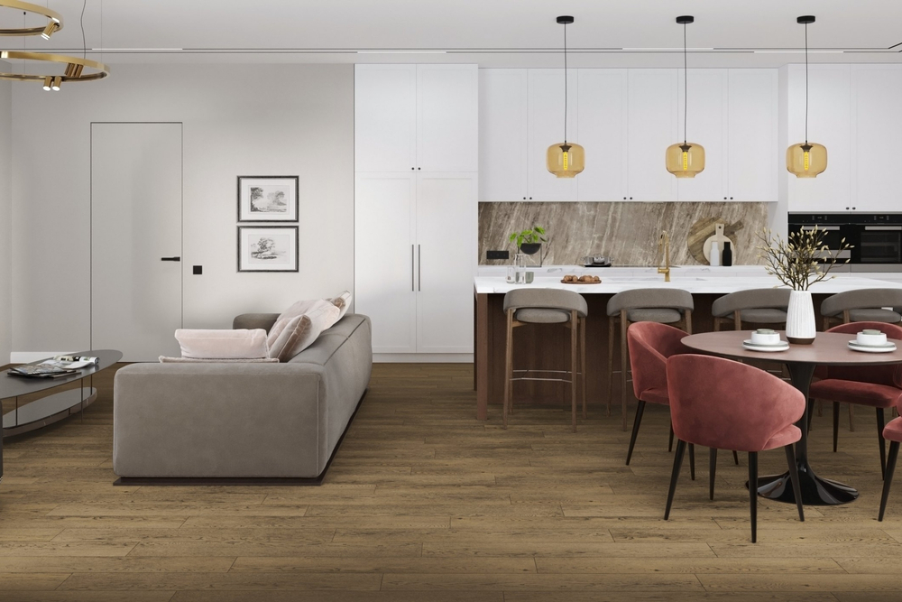 Кварц-винил SPC Damy Floor Family SPC 0,75мм 4,2 мм ДУБ МОККО 2.635 м2