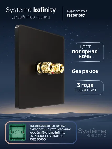Розетка акустическая Systeme Electric Infinity Полярная ночь FSE001087
