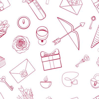 Valentine Seamless Pattern Magenta