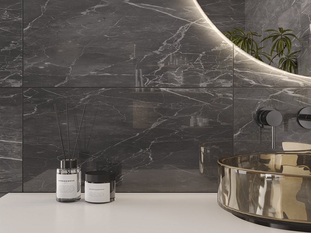 Марбл сер низ 02 / Marble grey wall 02 300х600 (1-й сорт)