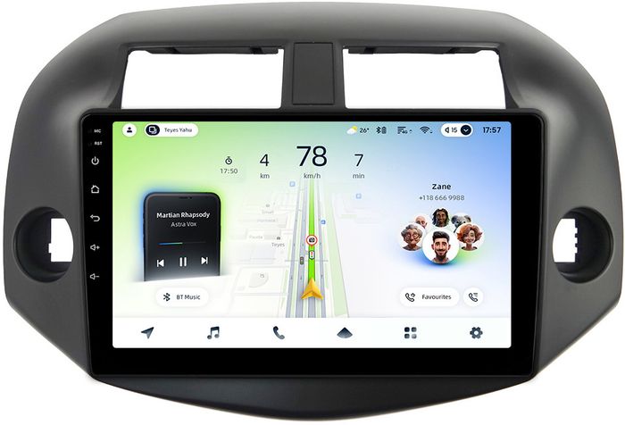 Магнитола для Toyota RAV4 3 2005-2012, Vanguard - Teyes CC4L монитор 10.1" IPS, Android 14, Быстрая, Snapdragon 662, CarPlay, 4G SIM-слот