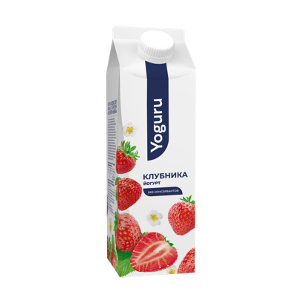 Йогурт Yoguru Минская Марка 1.5% Клубника 500г, шт