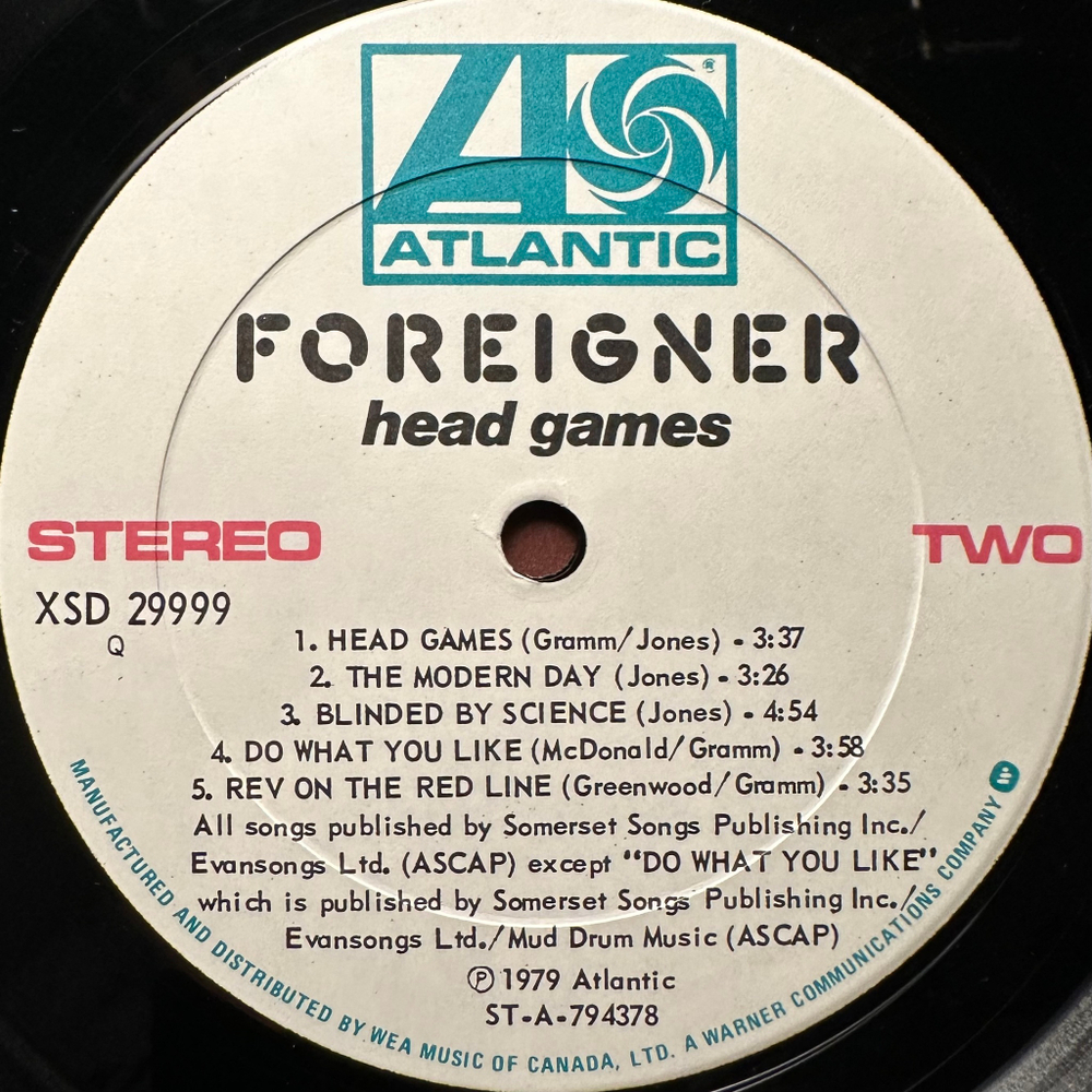 Foreigner - Head Games (Канада 1979г.)