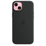Силиконовый чехол с поддержкой MagSafe Apple Silicone Case для iPhone 15 Plus, Black (Черный)