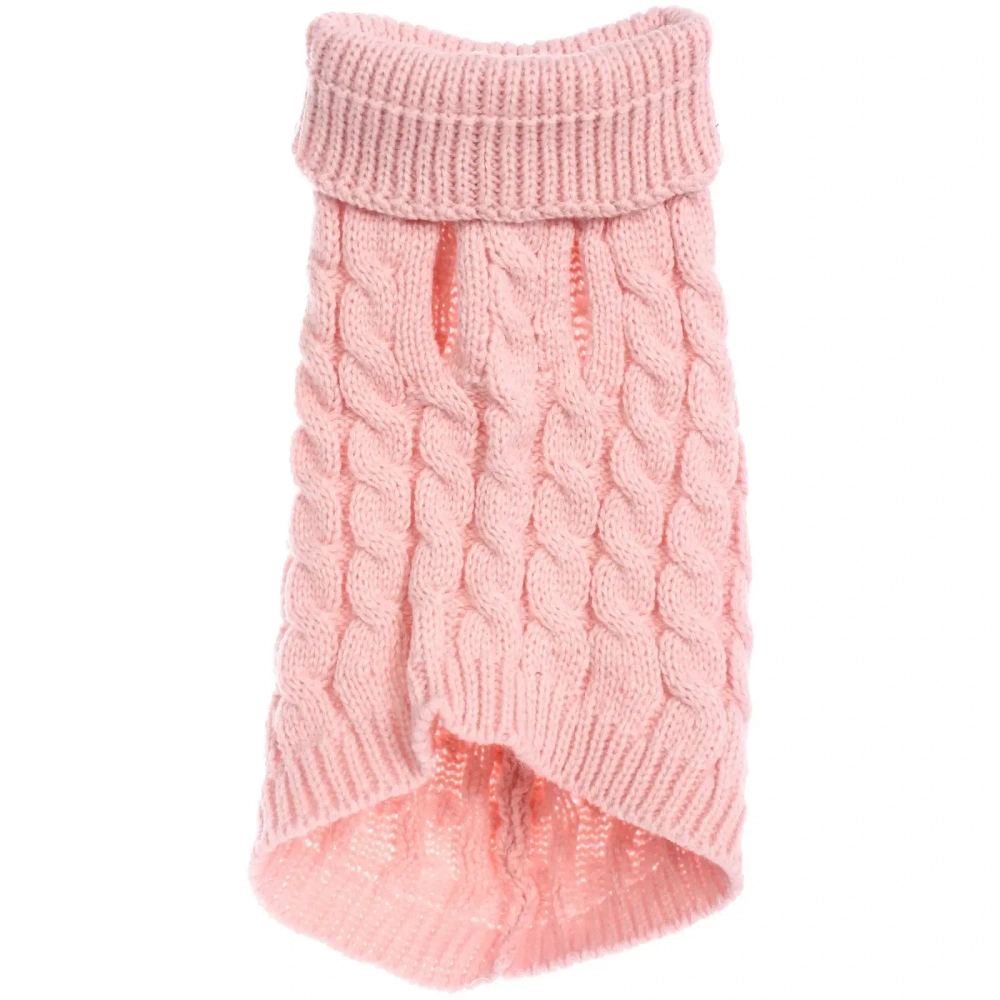 Кофта - свитер для мелких пород собак и кошек «BRO Style «, косички, цвет розовый, р L
