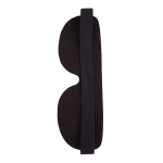 Чёрная широкая кожаная маска на глаза Sitabella BDSM Accessories 3081-1