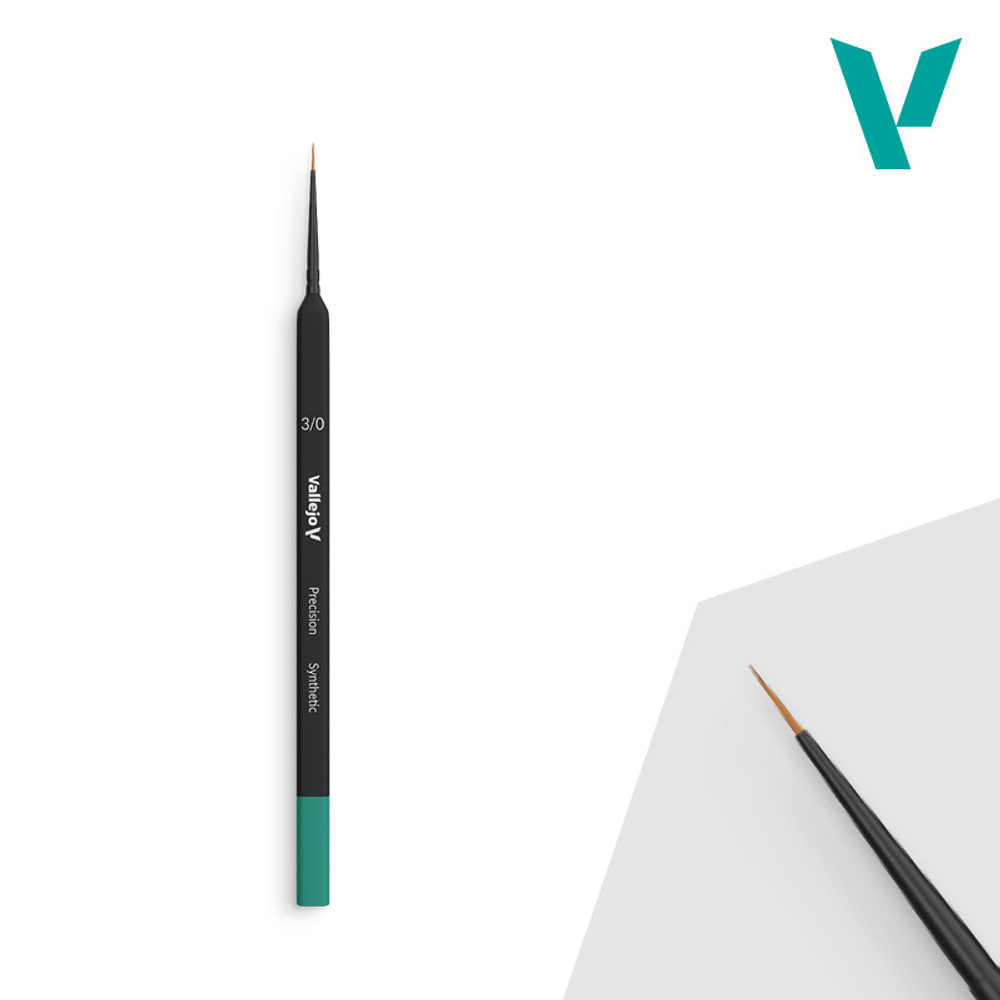 Round Synthetic Brush, Triangular Handle No. 3/0